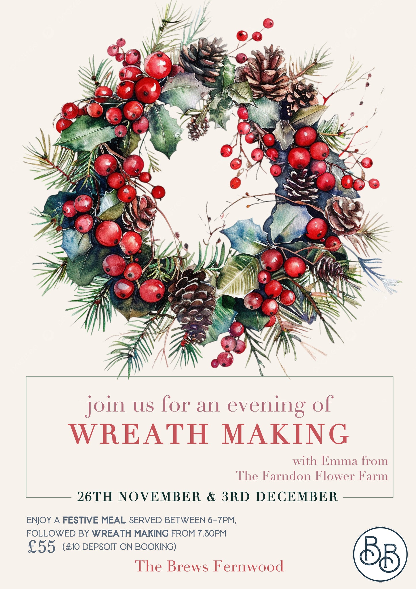 Christmas Wreath Making Workshop - FERNWOOD