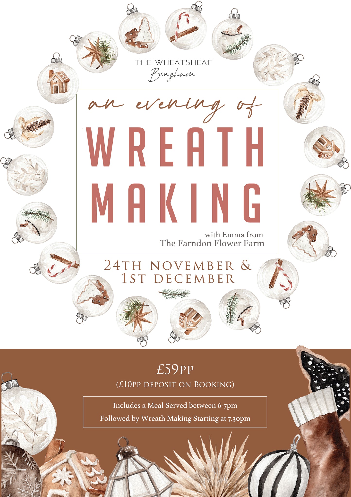 Christmas Wreath Making Workshop - BINGHAM